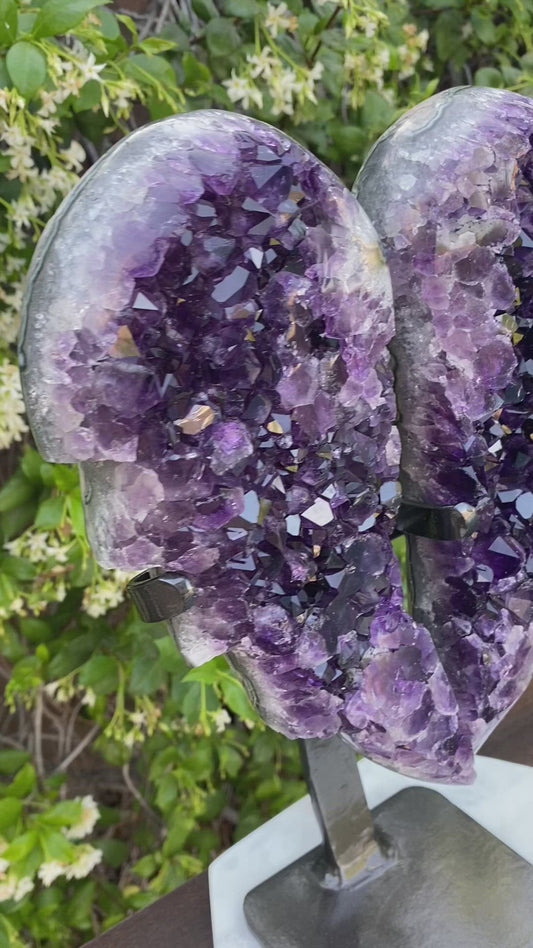 Amethyst Wings on stand